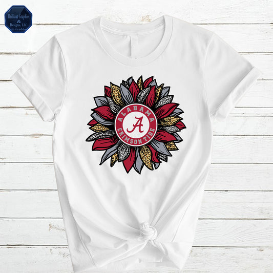 Alabama Crimson Tide Fan Sunflower T-Shirt