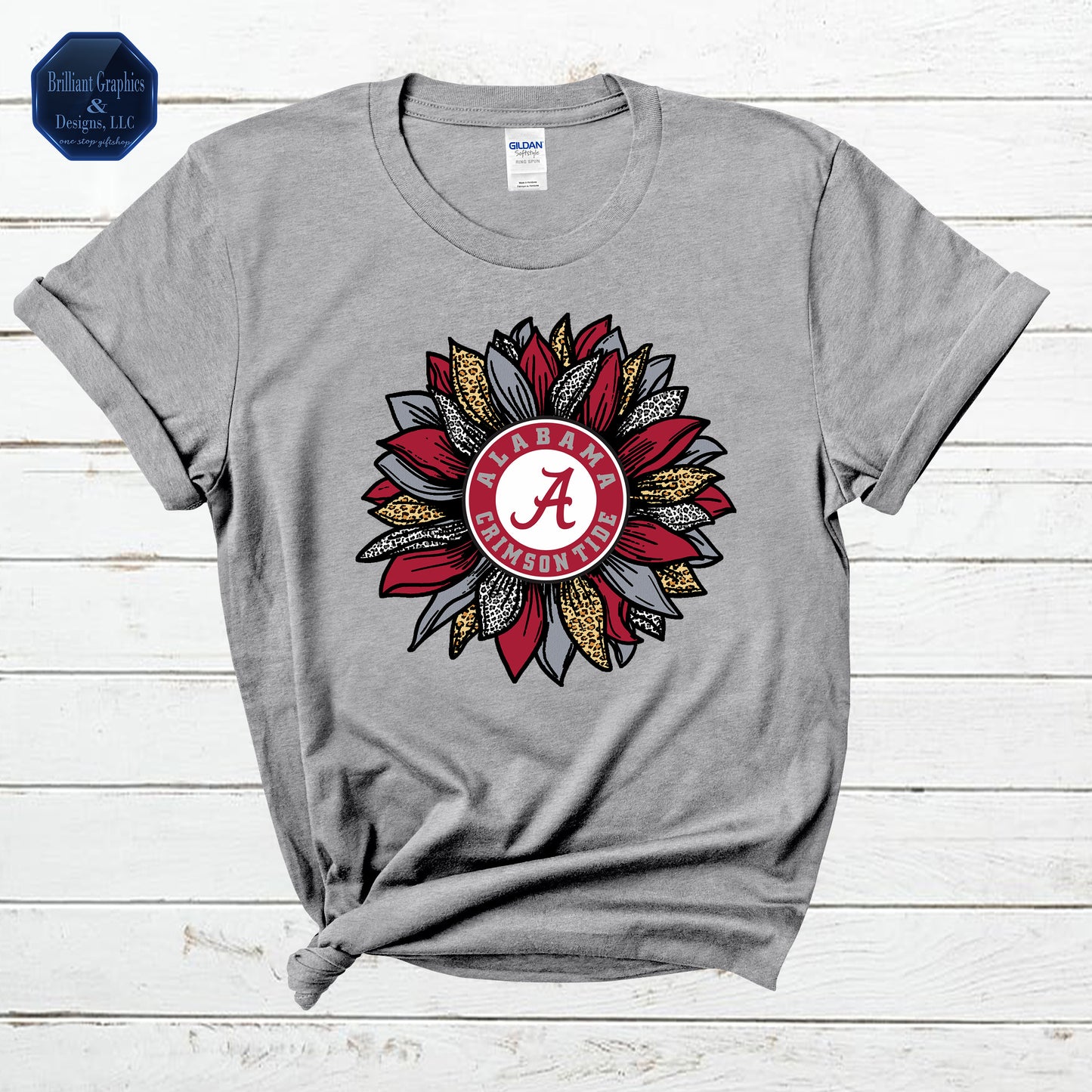 Alabama Crimson Tide Fan Sunflower T-Shirt