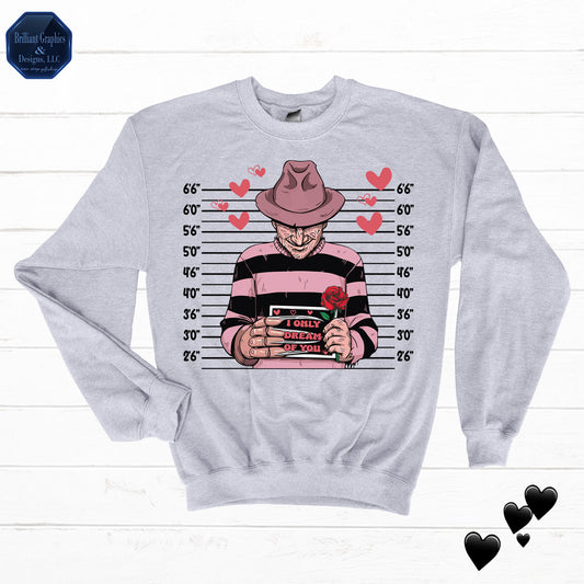 Freddy's Mugshot. Horror Sweatshirt