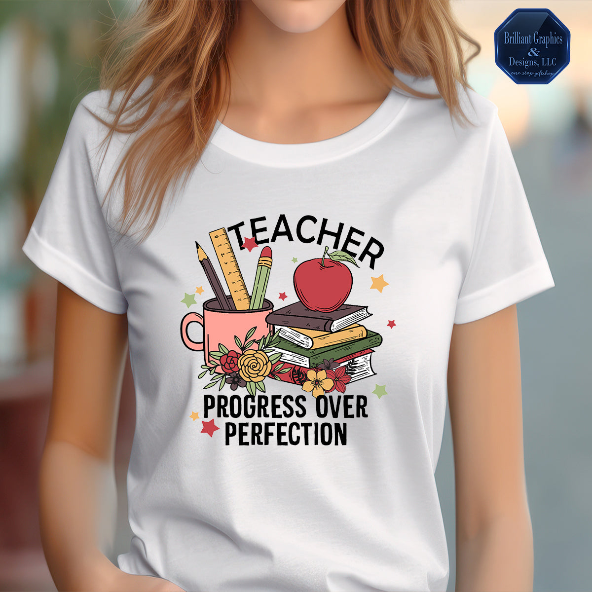 Teacher, Progress Over Perfection: Empowering T-Shirt for Educators