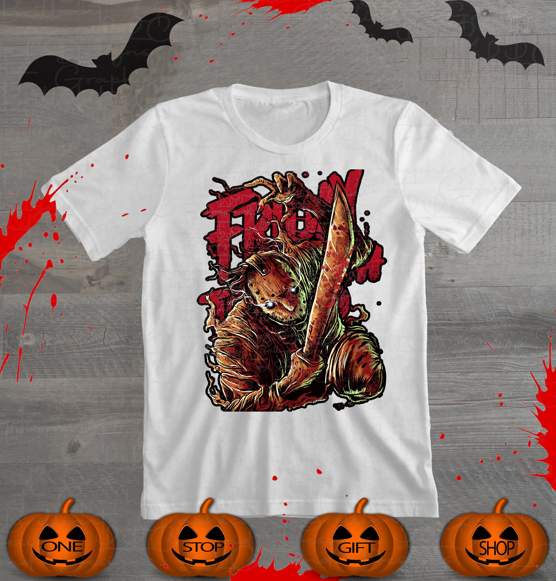 Horror/slasher movie lover tshirt. Halloween shopping.