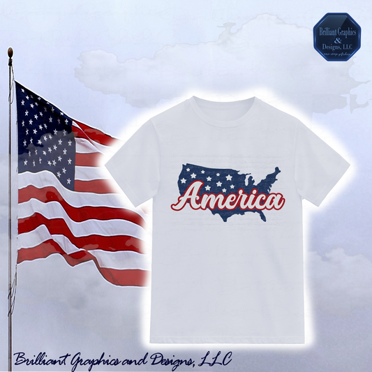 Patriotic America Red, White and Blue T-shirt